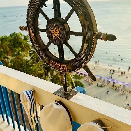 Aptartamentos Tematicos Con Balcon Panoramico Frente A La Playa Santa Marta  Exterior photo